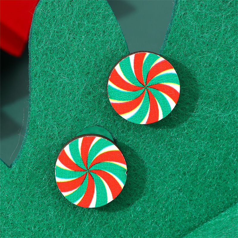 5-Pair Christmas Cartoon Stud Earrings Set